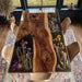 Black walnut epoxy river dining table featuring preserved dried flowers embedded in clear resin.