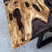 Handcrafted olive wood epoxy table in a luxury dining room