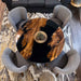 Handcrafted olive wood epoxy coffee table close up detail