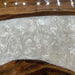 Handcrafted black walnut and white swirl epoxy resin table made for Los Angeles luxury interiors.