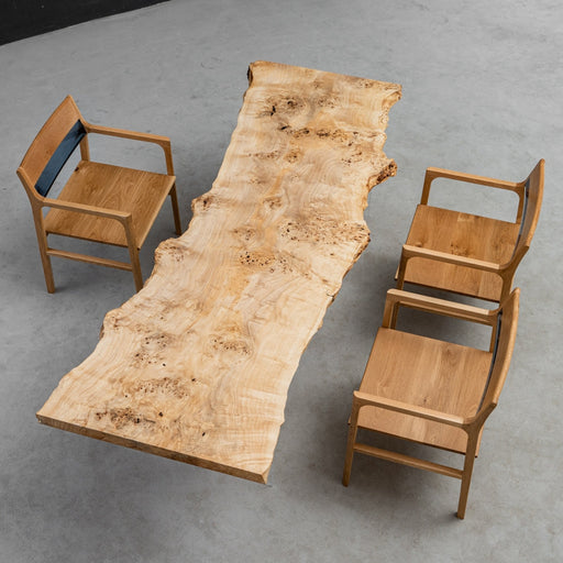Handcrafted poplar table for modern homes.