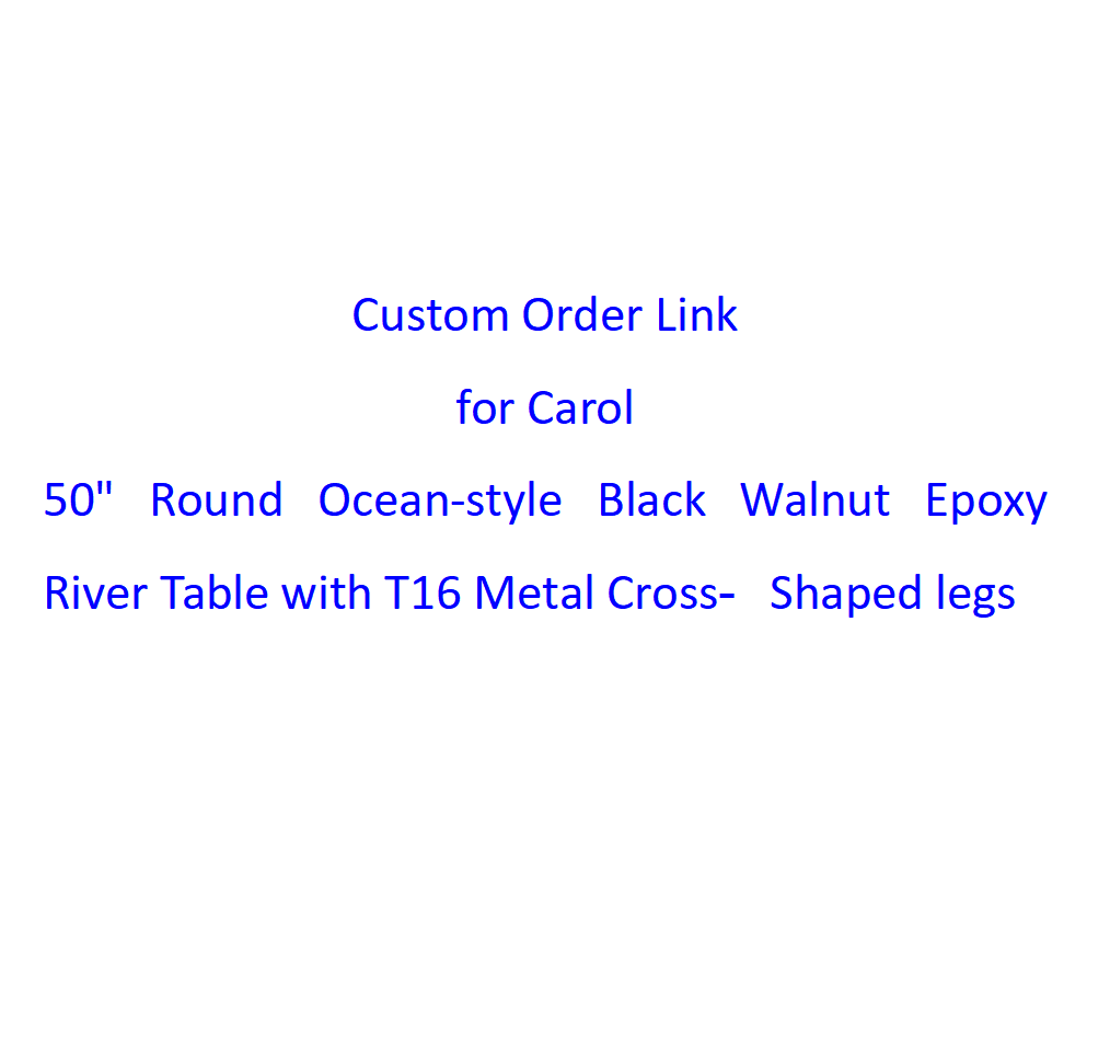 Custom Order Link for Carol - 50" Round Ocean-style Black Walnut Epoxy ...