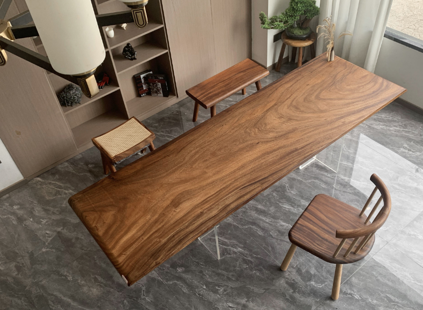 Walnut Wood Slab Dining Table