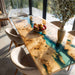 american style dining room featuring wood resin table setting