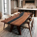 Black Epoxy Black Walnut Dining Table 36x72 Top View