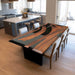 Black Epoxy Walnut Dining Table 30x72 Top View