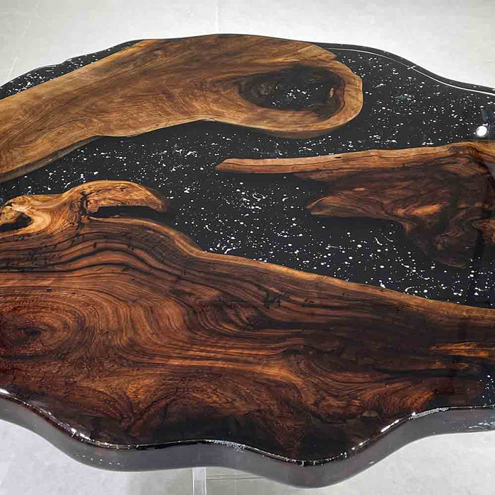 premium wooden black epoxy coffee table for living spaces in florida