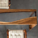 Black walnut entryway console table with clear epoxy center design