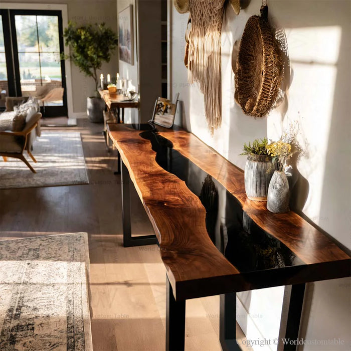 Custom Payment Link for Antonio of 110" × 15" Walnut Epoxy Table