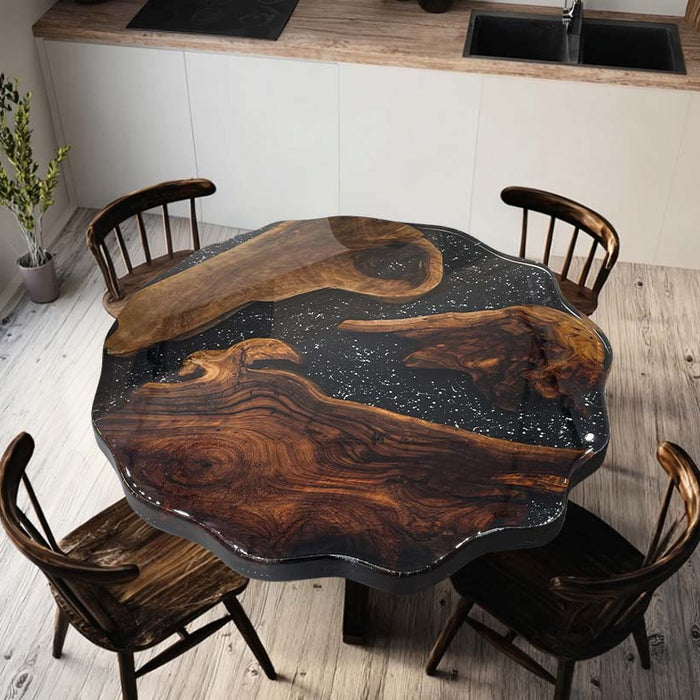 unique wooden epoxy dinning & coffee table for modern homes in florida