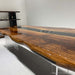 Close up detail of built in power outlets on a conference table