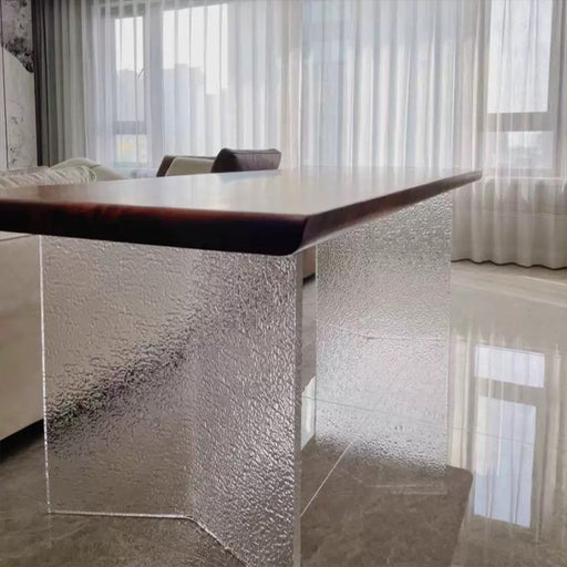 Modern clear acrylic table legs for epoxy resin dining table support