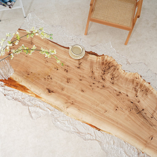 Clear Ice Crystal Epoxy Resin Table – Handmade Custom Design