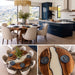rustic olive wood epoxy dinning & coffee tables for homes in florida