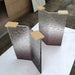Modern cracked acrylic table leg with transparent sculptural design for contemporary furniture