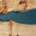 Live edge poplar epoxy table with green resin river design