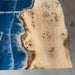 Custom style epoxy dining table with live edge blue wave resin tabletop for elegant dining spaces and modern home decor