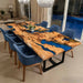 Customizable olive wood epoxy dining table furniture