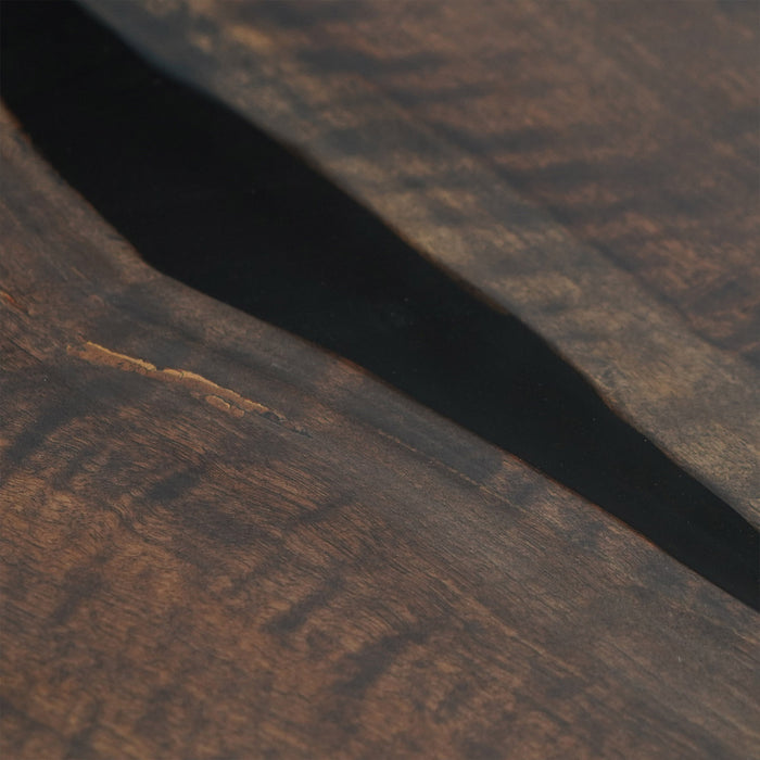 Executive black walnut epoxy resin conference table, handcrafted 90”