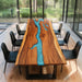Epoxy conference table in stock for 6-8 seats, modern resin and wood