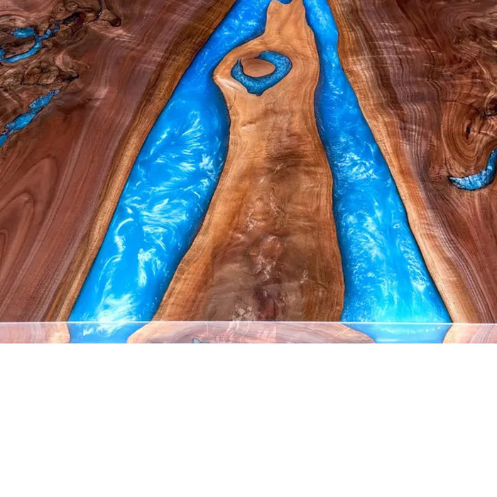 Handcrafted epoxy conference table for boardrooms.