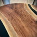 Close-up of a wooden table with a visible grain pattern