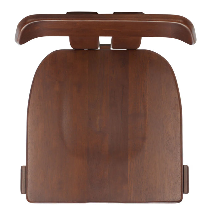 Wooden chair seat on a white background