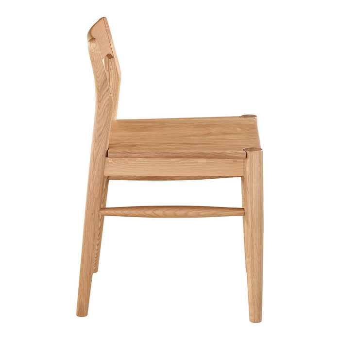 Wooden chair on a white background