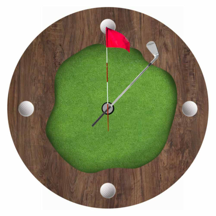 Custom 18-Inch Golf-Themed Resin Clock for Brenden Metz