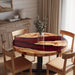 round poplar wood epoxy dinning & coffee table for homes in florida