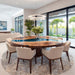 Handcrafted epoxy dining table as luxury centerpiece in dining room