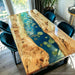 Handcrafted epoxy dining table designed for modern American homes