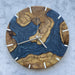 Handcrafted natural wood wall clock with bold resin design