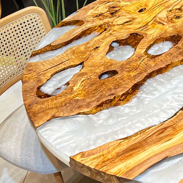 handcrafted wooden epoxy dinning & coffee table for homes in las vegas