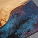 Handcrafted epoxy resin table with cosmic galaxy style