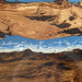 Handcrafted Walnut Epoxy Resin Ocean Table with Waves