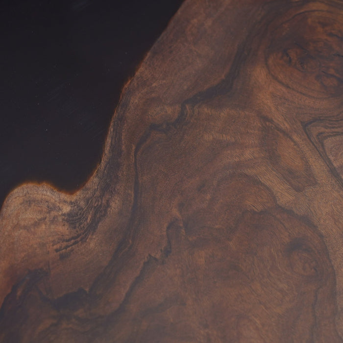 Handmade epoxy resin table with natural wood and epoxy river design, perfect for modern home decor.