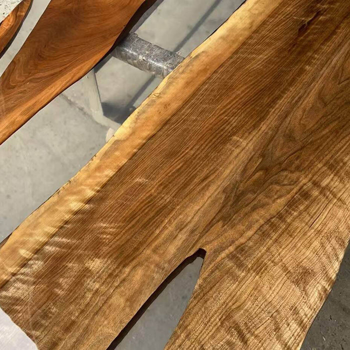 Handmade epoxy river table crafted from walnut wood