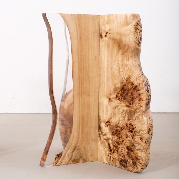 Handmade poplar epoxy table leg design for modern furniture