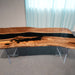 In stock black walnut epoxy office desk with 4 to 7 week delivery