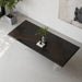 In stock walnut dining table with black epoxy resin