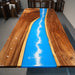 in stock walnut epoxy dinning table with 4 to 7 week delivery