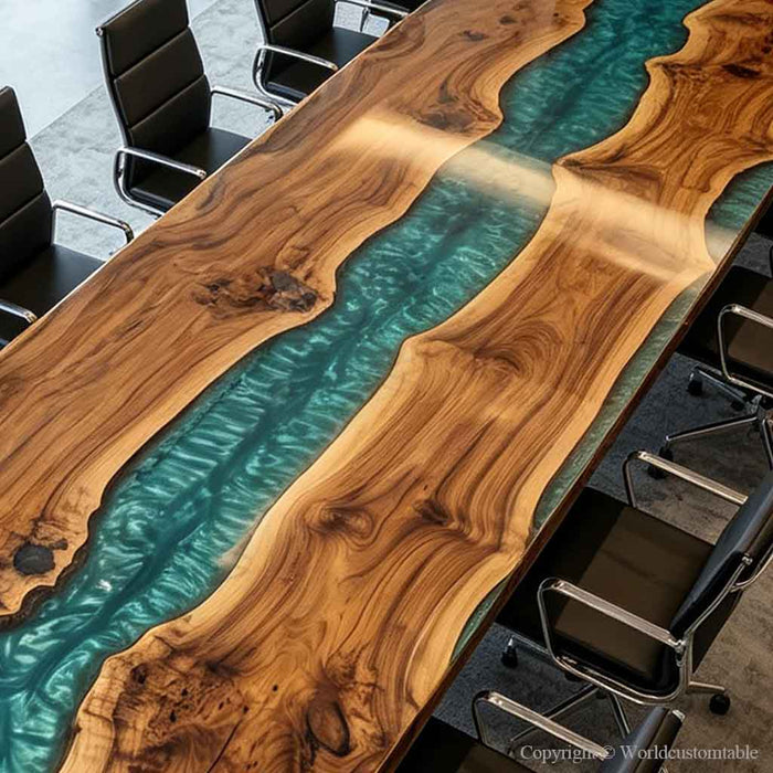 Artisan crafted black walnut live edge dining table highlighting one-of-a-kind grain patterns and craftsmanship.