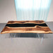 Luxury live edge epoxy dining table designed for modern home interiors