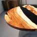 Custom round walnut dining table furniture for luxury kitchen and contemporary home
