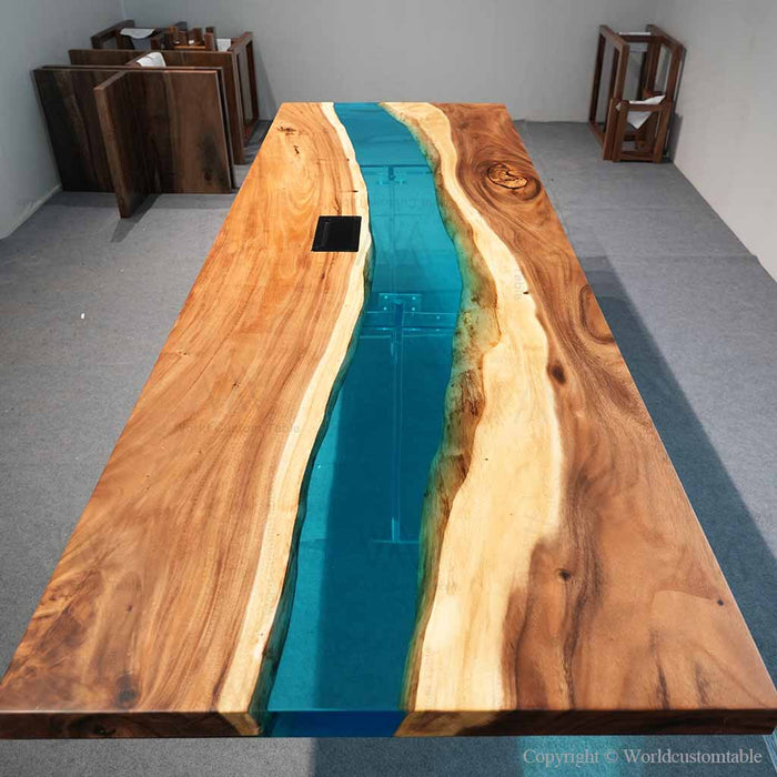 Modern epoxy conference desk for luxury executive office