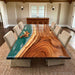 Ocean Breaker resin dining table featuring a ship design