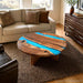 Blue river style black walnut coffee table for a modern living room