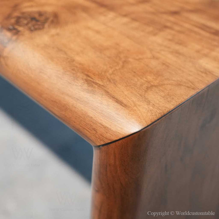 Custom black walnut epoxy desk for an executive workspace