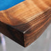 Custom black walnut epoxy console table for a stylish foyer